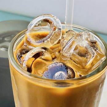 Iced Coffee with Milk in a Glass